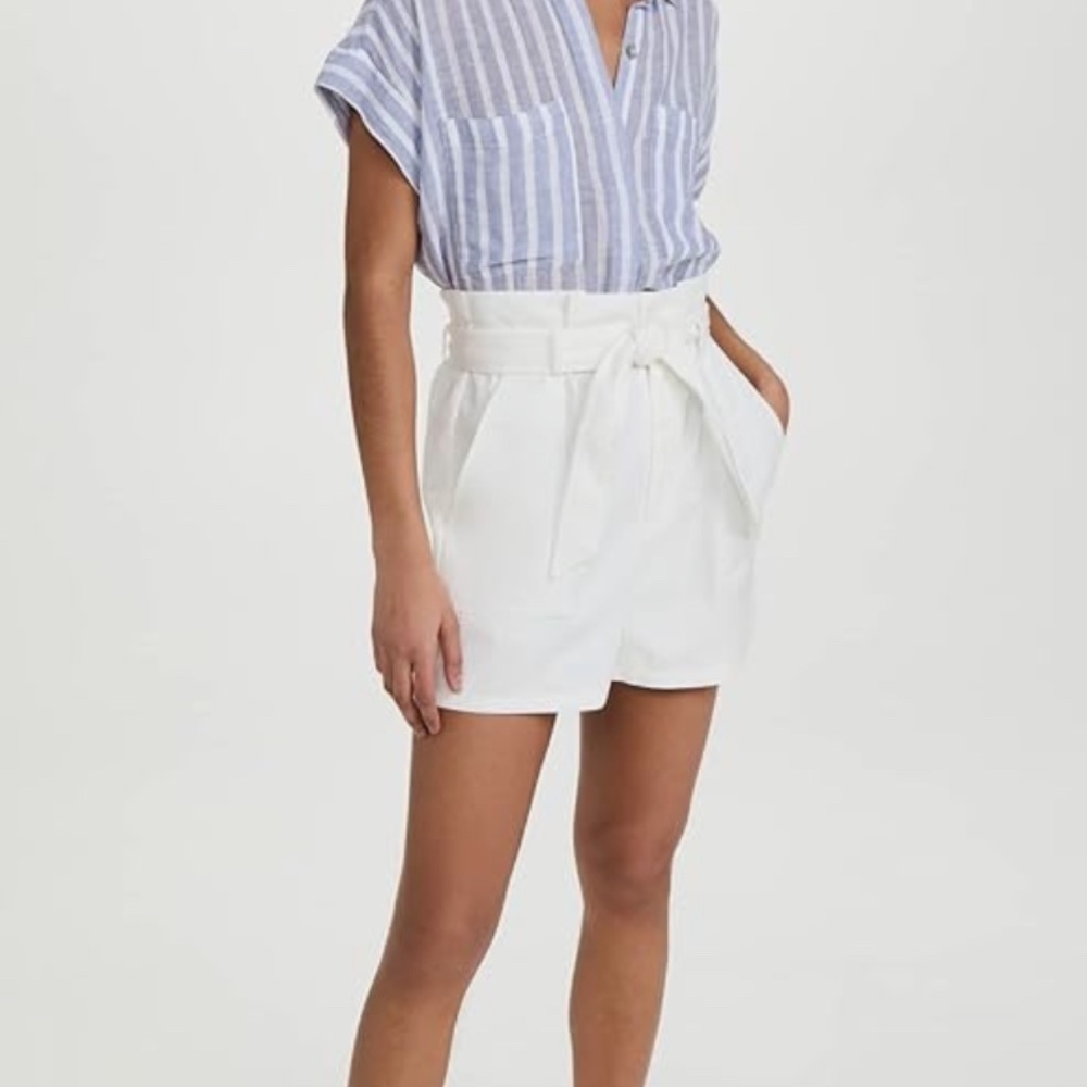 NWT Steve Madden Seaside Cinch Paperbag High Waist Shorts Small